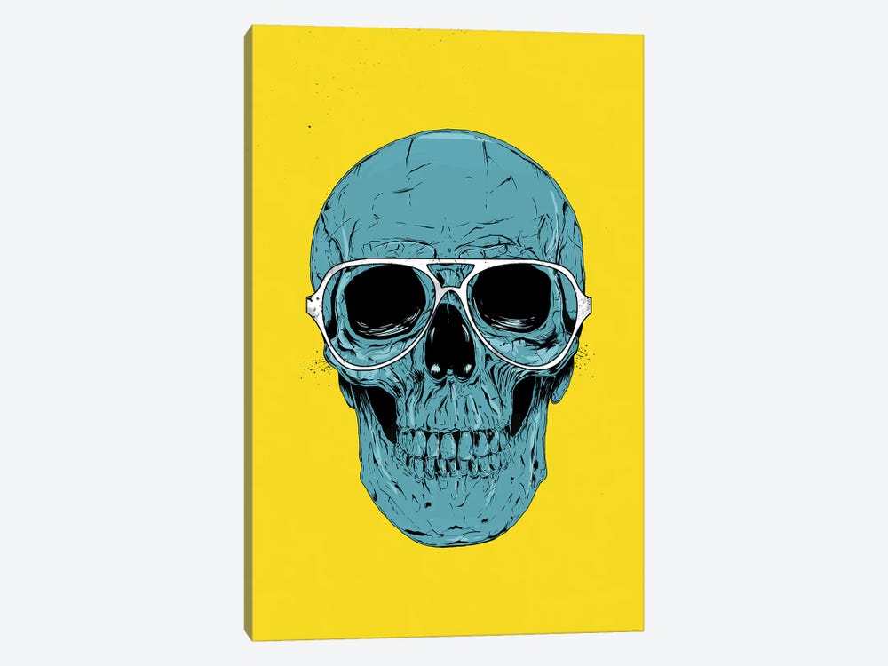 Blue Skull by Balazs Solti 1-piece Art Print