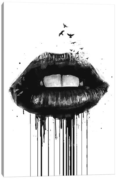 Dead Love Canvas Art Print - Lips Art