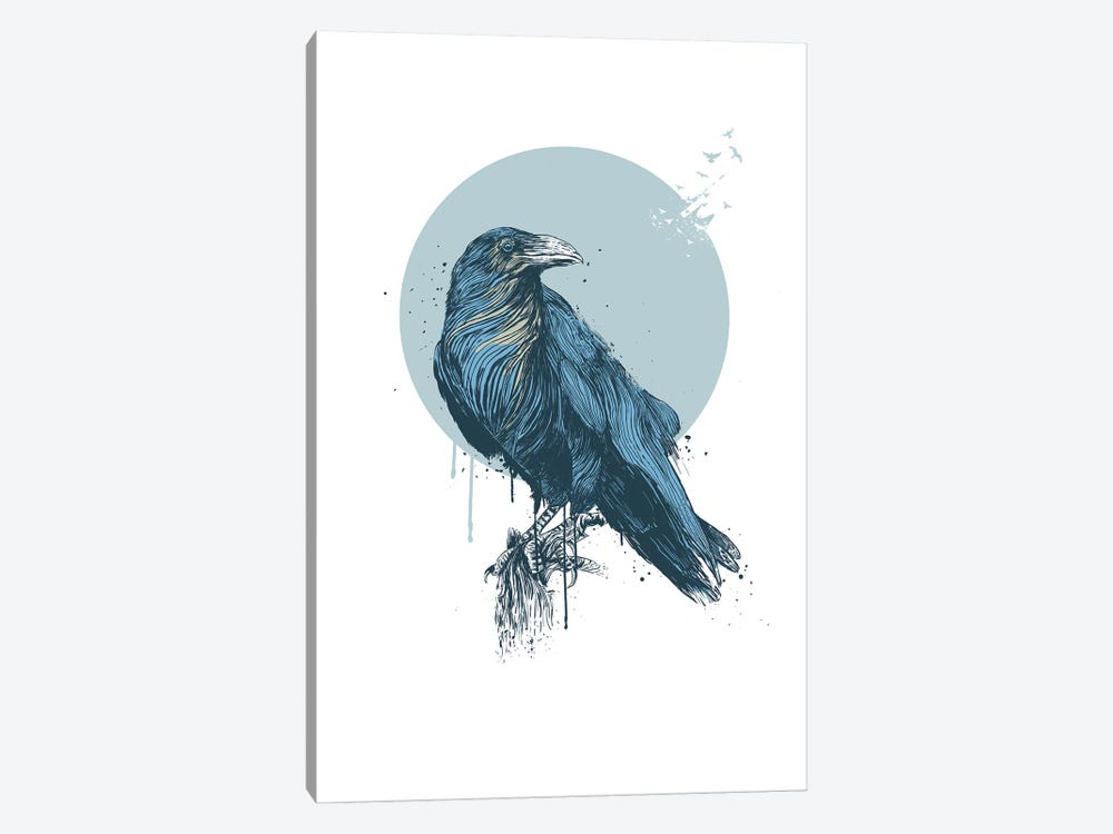 Blue Crow by Balazs Solti 1-piece Canvas Artwork