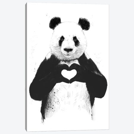 All You Need Is Love Canvas Print #BSI24} by Balazs Solti Canvas Art