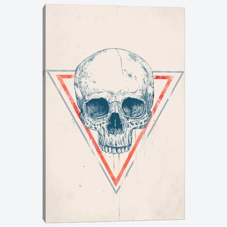 Skull In Triangles Canvas Print #BSI251} by Balazs Solti Canvas Art Print