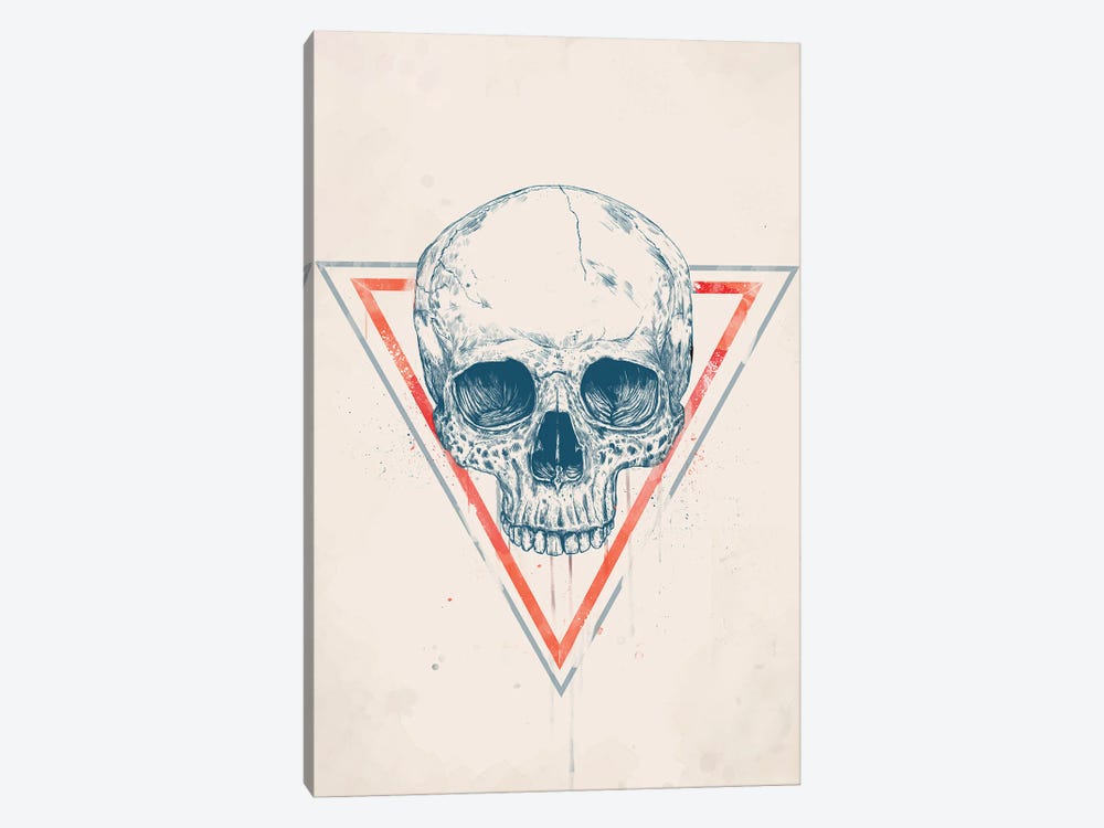 Skull In Triangles by Balazs Solti 1-piece Art Print