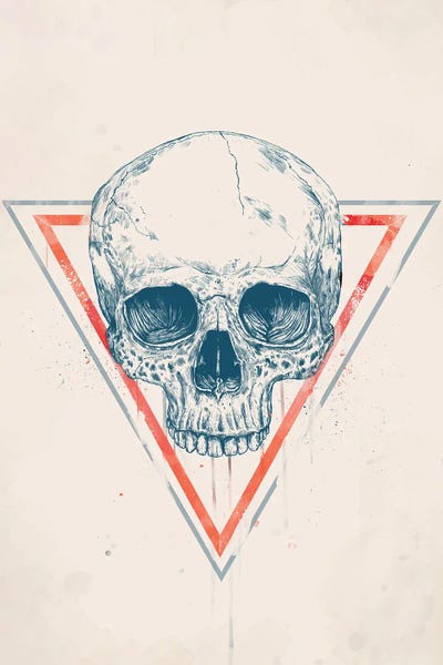 American Décor: Skull In Triangles by Balazs Solti