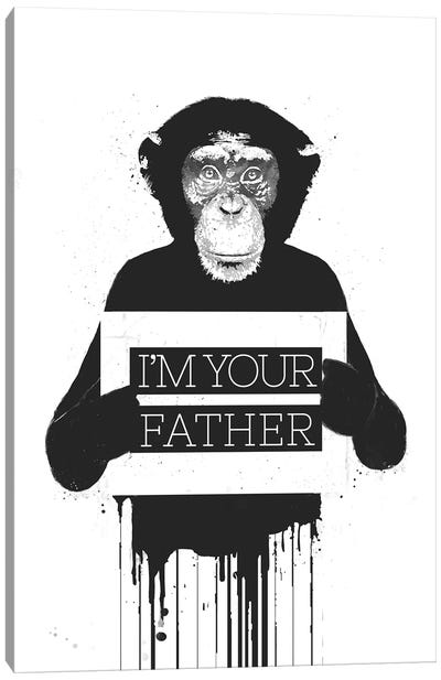 I'm Your Father II Canvas Art Print - Chimpanzee Art