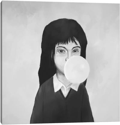 Bubble Canvas Art Print - Black & White Graphics & Illustrations