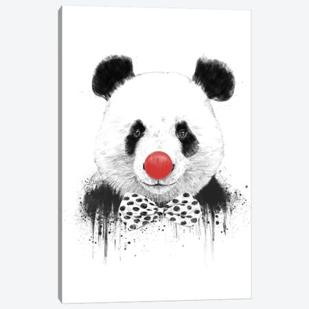 Clown Panda Canvas Print #BSI39} by Balazs Solti Canvas Art