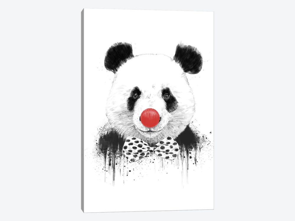 Clown Panda by Balazs Solti 1-piece Canvas Artwork
