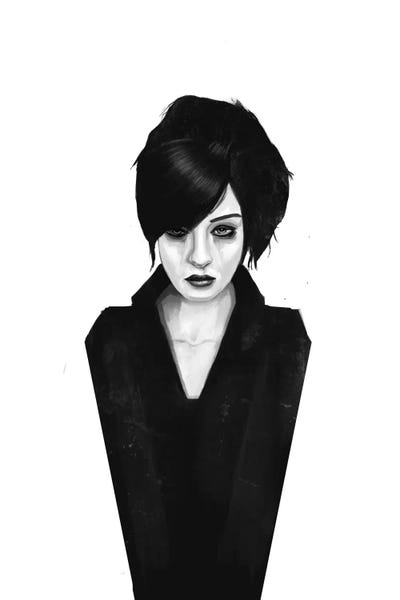 Black & White Pop Culture Art: The Widow by Balazs Solti