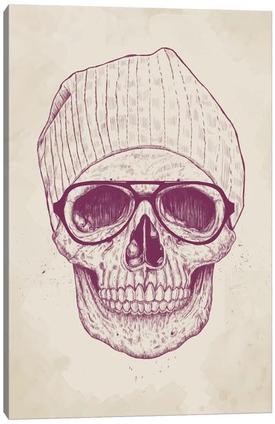 Cool Skull Canvas Art Print - Balazs Solti