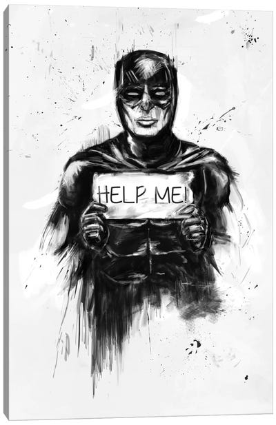 Help Me! Canvas Art Print - Justice League
