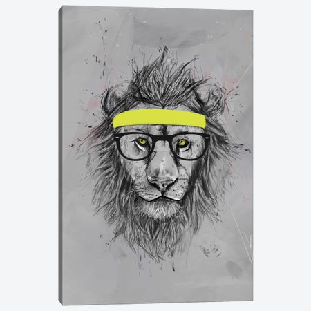 Hipster Lion Canvas Print #BSI63} by Balazs Solti Canvas Art Print