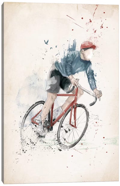 I Want To Ride My Bicycle Canvas Art Print - Balazs Solti