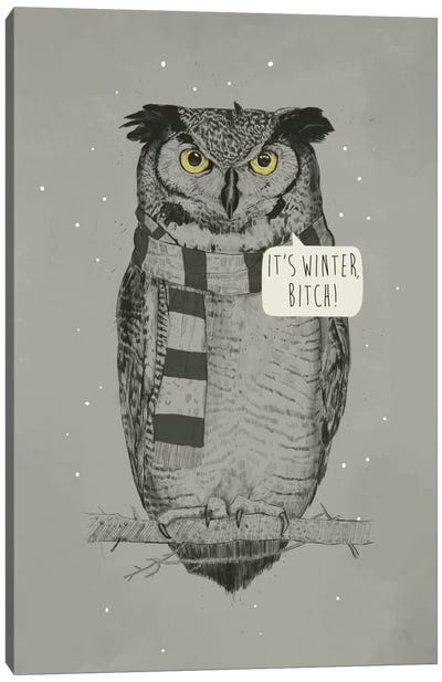 It's Winter, Bitch! Canvas Art Print - Hip Holiday