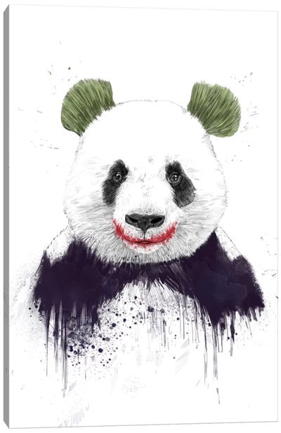 Jokerface Canvas Art Print - Panda Art