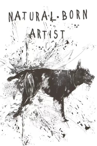 Natural Born Artist by Balazs Solti framed wall art