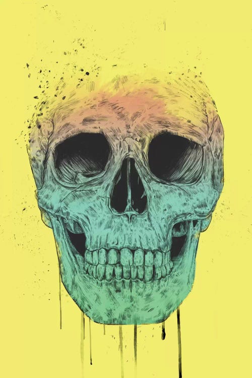 Pop Art Skull by Balazs Solti wall art