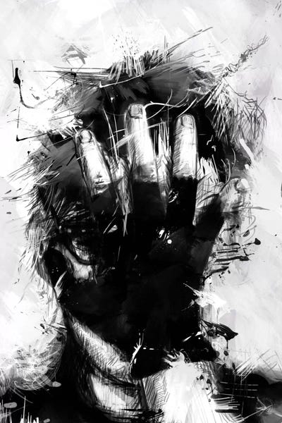 Large Black & White Art - Canvas Prints: Portrait by Balazs Solti