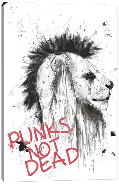 Punks Not Dead Canvas Art Print - Balazs Solti
