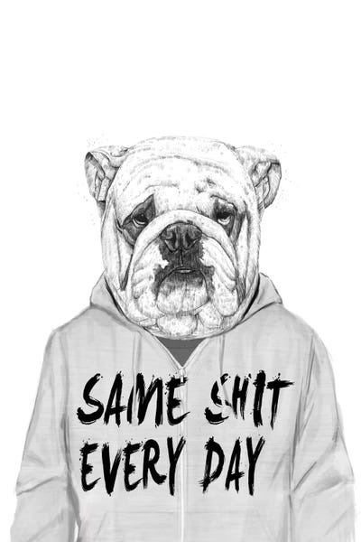 Black & White Drawings & Illustrations: Same Shit ...  by Balazs Solti