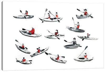 Canoe Canvas Art Print - Bogdan Shiptenko