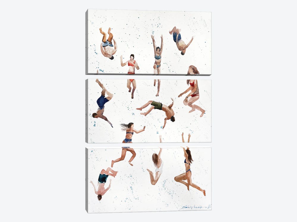 Diving by Bogdan Shiptenko 3-piece Canvas Wall Art