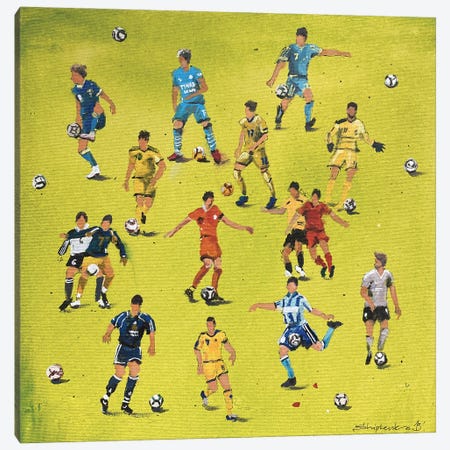 Football Players Canvas Print #BSK22} by Bogdan Shiptenko Art Print