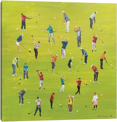 Golf Players Canvas Art Print - Bogdan Shiptenko