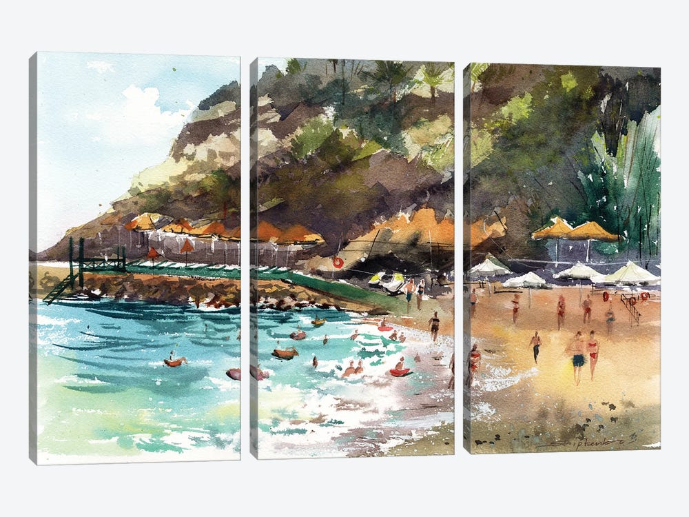 Laguna Beach by Bogdan Shiptenko 3-piece Canvas Wall Art