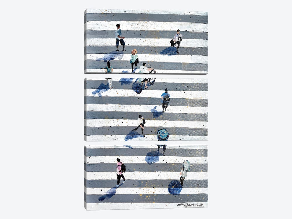 People by Bogdan Shiptenko 3-piece Canvas Wall Art