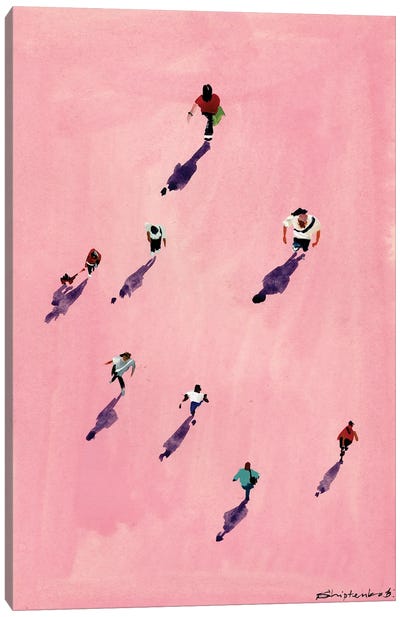 Pink People I Canvas Art Print - Bogdan Shiptenko
