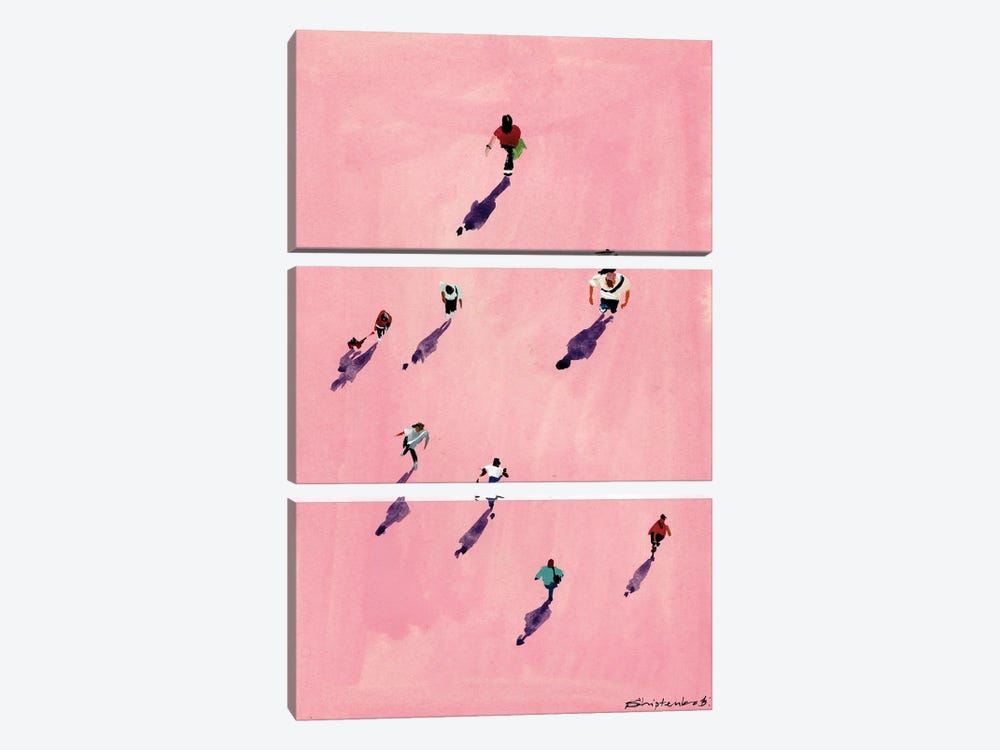 Pink People I by Bogdan Shiptenko 3-piece Canvas Artwork