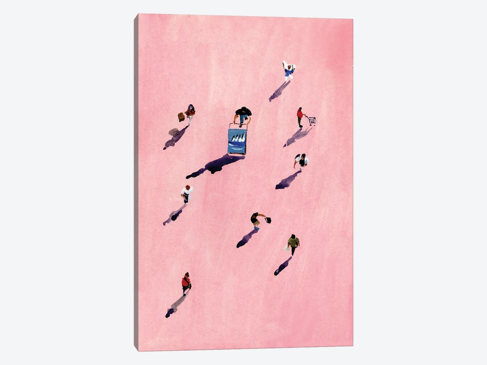 Pink People II by Bogdan Shiptenko 1-piece Canvas Art Print
