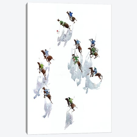 Polo Players Canvas Print #BSK38} by Bogdan Shiptenko Canvas Artwork