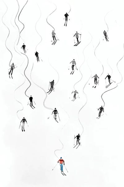 Ski Resort by Bogdan Shiptenko multi panel art