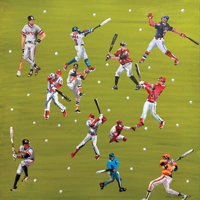 Baseball Players by Bogdan Shiptenko multi panel art