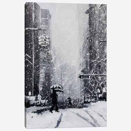Snowy New York Canvas Print #BSK40} by Bogdan Shiptenko Canvas Print