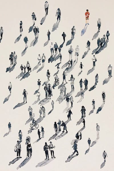 Society by Bogdan Shiptenko framed canvas print