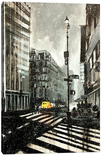 Winter New York Canvas Art Print - Bogdan Shiptenko