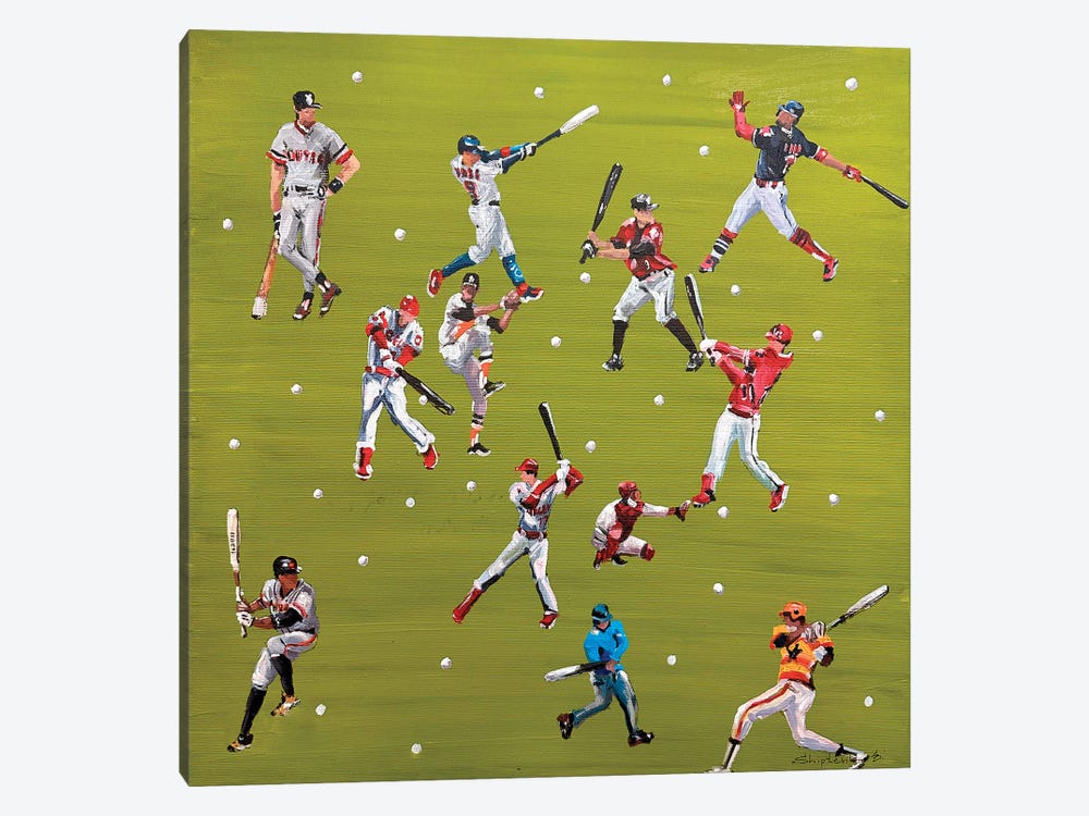 Baseball Players by Bogdan Shiptenko 1-piece Art Print