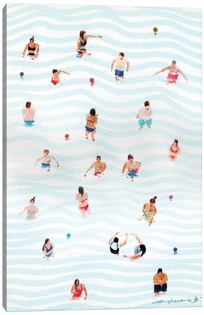 Basin Canvas Art Print - Swimming Art