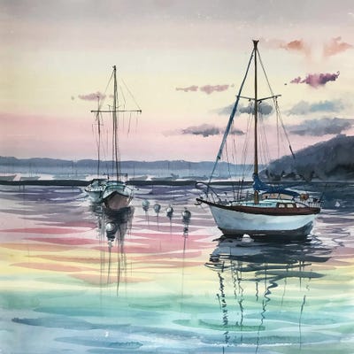 Sunset by Bogdan Shiptenko framed canvas print