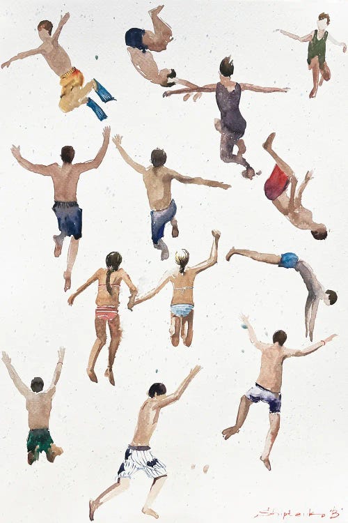 Swimming by Bogdan Shiptenko wall art