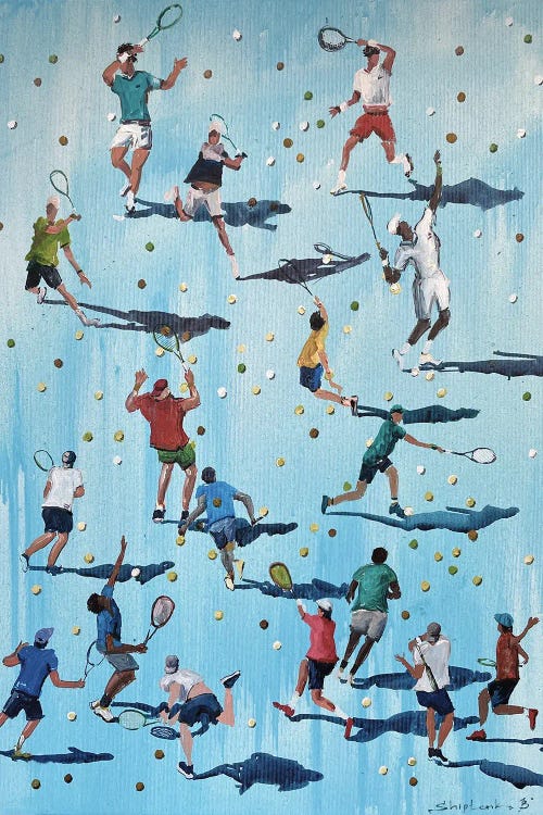 Tennis Players by Bogdan Shiptenko wall art