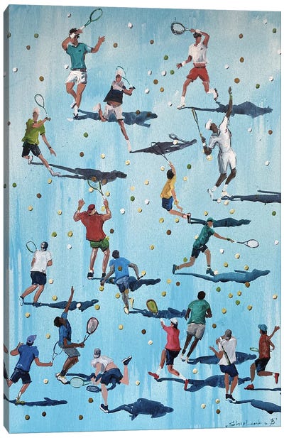 Tennis Players Canvas Art Print - Bogdan Shiptenko