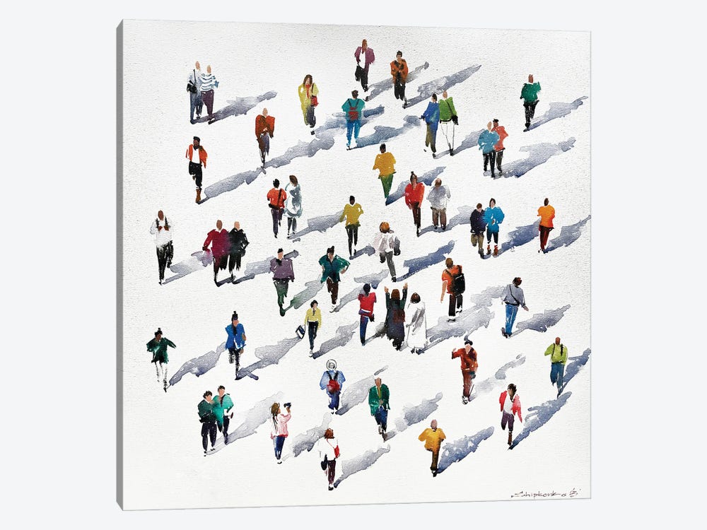 Shadows Of People by Bogdan Shiptenko 1-piece Canvas Artwork