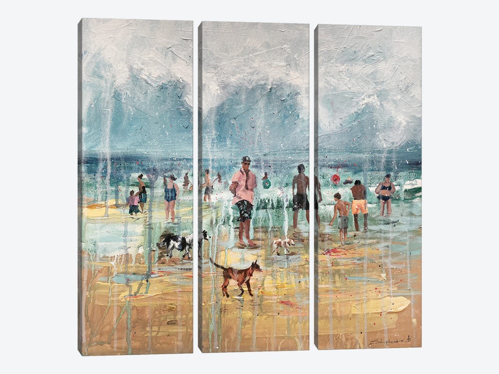 On The Beach by Bogdan Shiptenko 3-piece Canvas Art