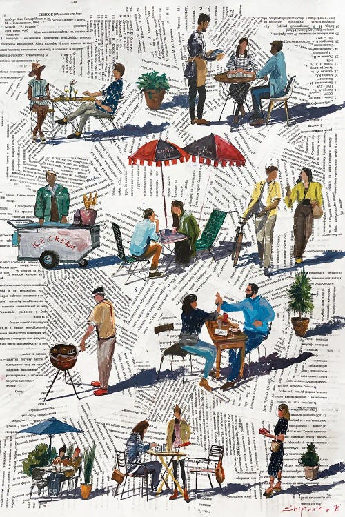 Newspaper Tastier Outside by Bogdan Shiptenko wall art