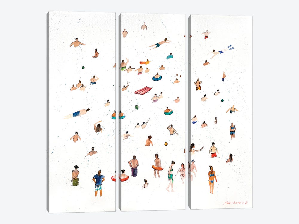 Bathing Season by Bogdan Shiptenko 3-piece Art Print