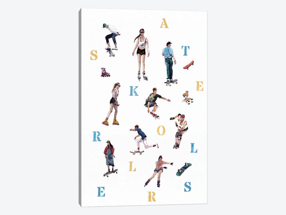 Skaters And Rollers by Bogdan Shiptenko 1-piece Canvas Wall Art