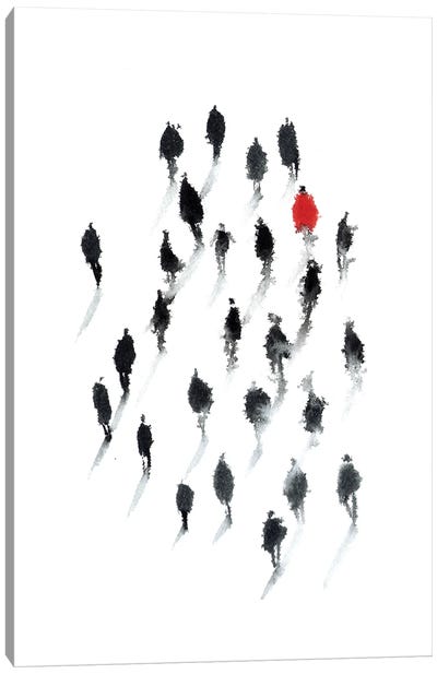 The Man In Red Canvas Art Print - Bogdan Shiptenko